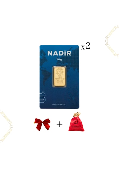 Nadir 2 Adet 10 Gr 24 Ayar Altın 995