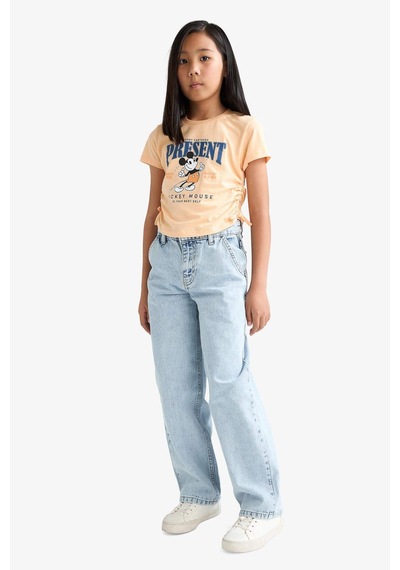 Defacto Kız Çocuk Disney Mickey & Minnie Fitted Bisiklet Yaka Kısa Kollu Tişört F1097a825auog295 Turuncu Defacto Kız Çocuk Disney Mickey & Minnie Fitted Bisiklet Yaka Kısa Kollu Tişört F1097a825auog295 Turuncu