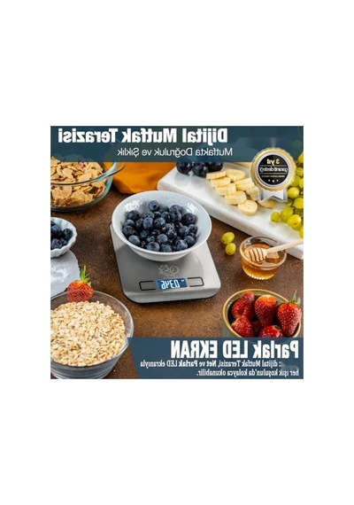Hassas Dijital Mutfak Tartısı - Paslanmaz Çelik Yüzey, 5 Kg Kapasite