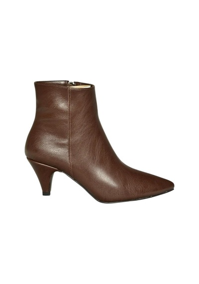 Fox Shoes R404710009 Kahverengi Alçak Topuklu Kadın Bot Kahverengi-suni Deri
