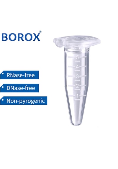 Eppendorf Tüpü 5 Ml - Mikrosantrifüj Ependorf Tüpü 100 Adet - Özel Tasarım Kapaklı