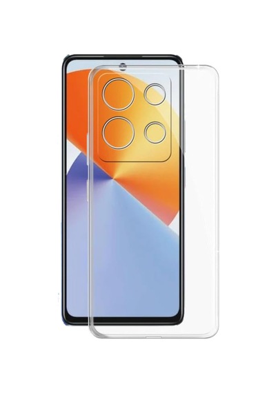 Infinix Note 30 İle Uyumlu Kapak Kamera Korumalı Süper Silikon Şeffaf Kılıf