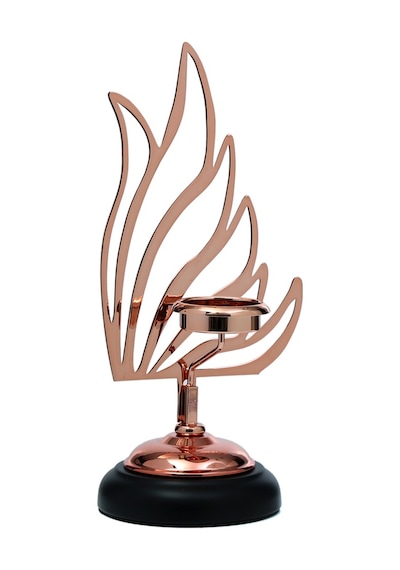 Vitale Kuğu Mumluk Bronz 32 Cm Ak.je0084