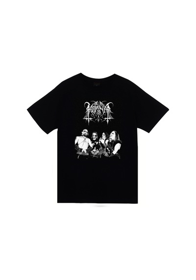 Vorna Müzik Grubu Baskılı Unisex %100 Pamuk Siyah T-shirt SIYAH