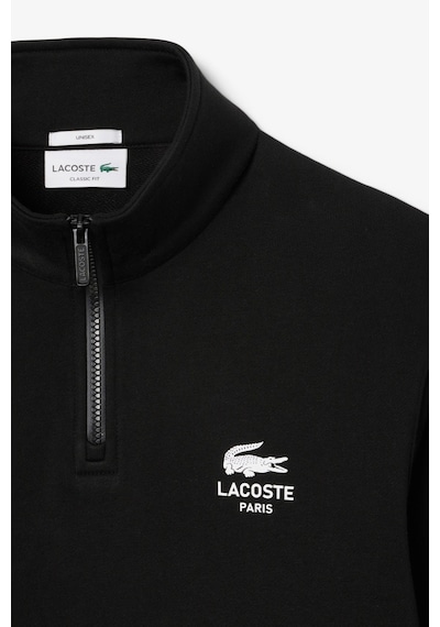 Lacoste High Neck Zip-up Print Unisex Sweatshirt Fermuarlı Yüksek Yaka Pamuklu Sweatshirt Siyah Lacoste High Neck Zip-up Print Unisex Sweatshirt Fermuarlı Yüksek Yaka Pamuklu Sweatshirt Siyah