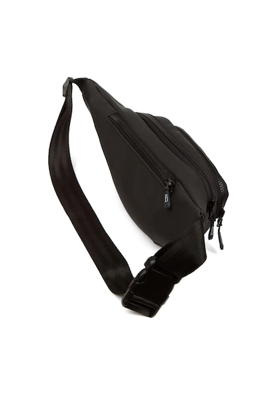 Tuldar Deri Usb Kulaklık Çıkışlı Crossbody Çapraz Göğüs Omuz Ve Bel Çantası Tul360 Siyah - Beyaz