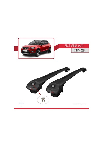 Seat Arona Kj7 2017 Ve Sonrası İle Uyumlu Ace-1 Ara Atkı Tavan Barı Siyah