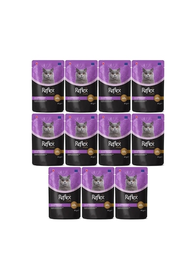 Reflex Plus Jöle İçinde Somonlu Ve Ton Balıklı Yetişkin Kedi Konservesi 85gr - 11 Adet