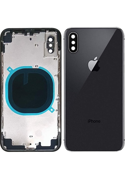 Apple Uyumlu iPhone X Boş Kasa Siyah Renk