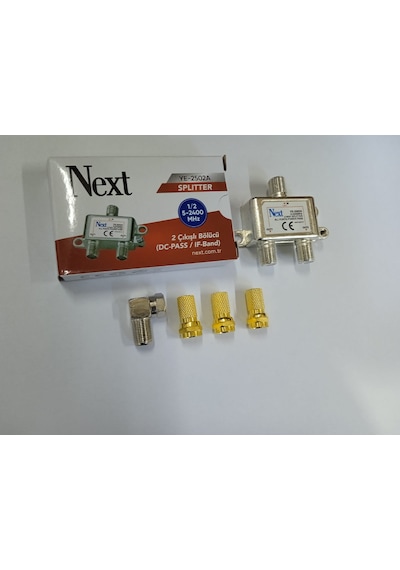 Kablo Tv ve Uydu Çoklayıcı 3 Adet F Connektör 1 Adet L Connektör