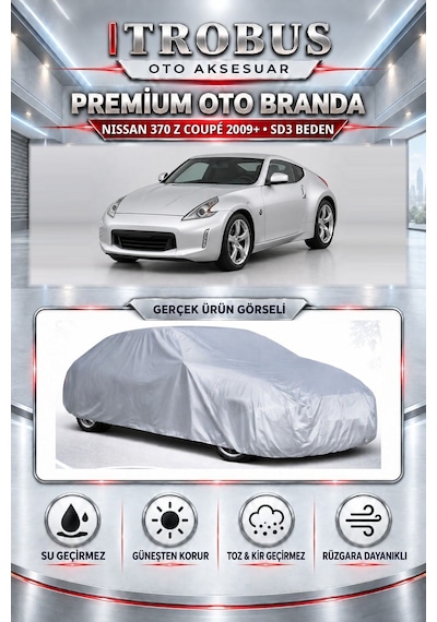 Nissan 370 Z Spyder 2009-2020 Uyumlu Premium Araba Brandası Oto Branda Sd3 Beden