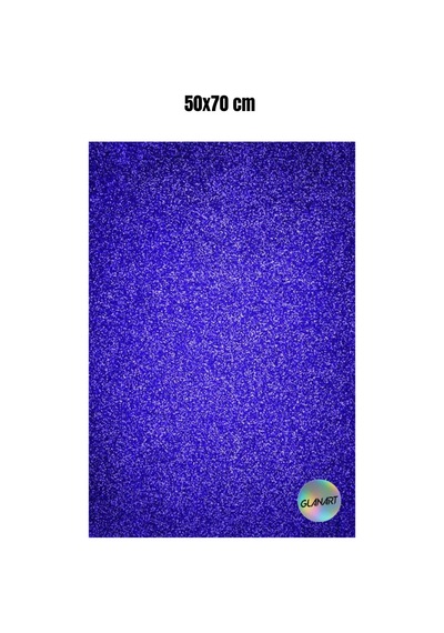 50x70 Cm Simli Fon Kartonu 1 Adet - Mavi