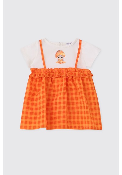 Panço Kız Bebek Oranj Elbise 2611gb26084 Turuncu