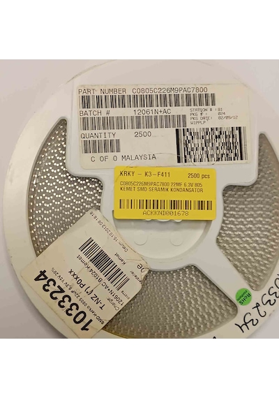 C0805c226m9pac7800 22mf 6.3v 805 Smd Seramik Kondansatör 35 Adet 37461124