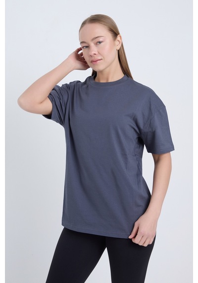 Velvoria Unisex Oversize Basic 3'lü Bordo Antrasit Siyah Renk T-shirt Çok Renkli15