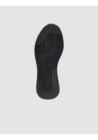 Cabani %100 Hakiki Deri Dokulu Siyah Napa Bağcıklı Erkek Sneaker Siyah