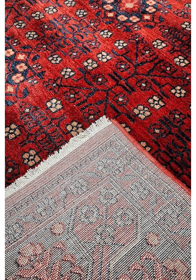 Afghan Antik Desenli Otantik Görünümlü Esoteric Vintage Kırmızı Halı Af04 Kırmızı-lacivert