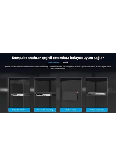 Ruıjıe 24port Rg-cs83-24gt4xs Gıgabıt 4-sfp 10gbe Layer3 Yönetilebilir Swıtch