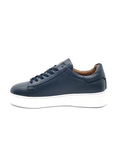 Makras Exclusive 777 Erkek Deri Sneaker Ayakkabı Lacivert