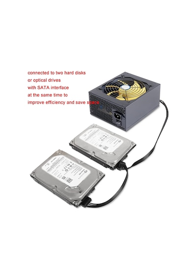 4852 Mini 4 Pin 2x Sata Ssd Power Supply Anakart Hdd Güç Kablosu