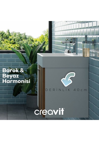 Creavit Font Lavabo Dolabı 50 Cm Beyaz-barok Beyaz - Barok Creavit Font Lavabo Dolabı 50 Cm Beyaz-barok Beyaz - Barok