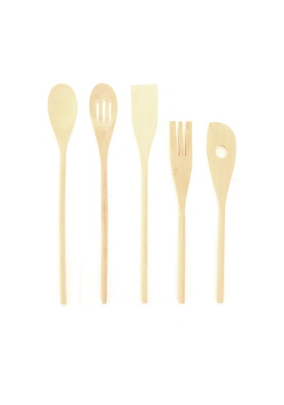 Excellentt Houseware 5'li Kayın Servis Seti - Bej Çok Renkli