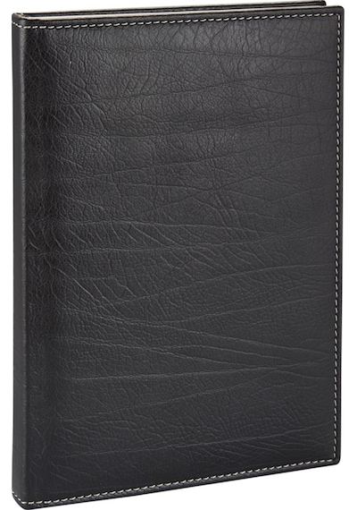 Deri Kapak Defter Ajanda Tarihsiz Düz 17X24 Cm Siyah N11.3511