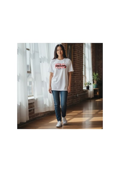 Urbantrendstore Unisex Beyaz Basic Sade Oversize Fit Rahat Geniş Salaş T-shirt Günlük Tişört Beyaz