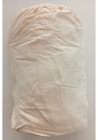 Altın Karma Jersey Penye Pamuklu 180x200 Cm Çift Kişilik Lastikli Çarşaf Krem Krem