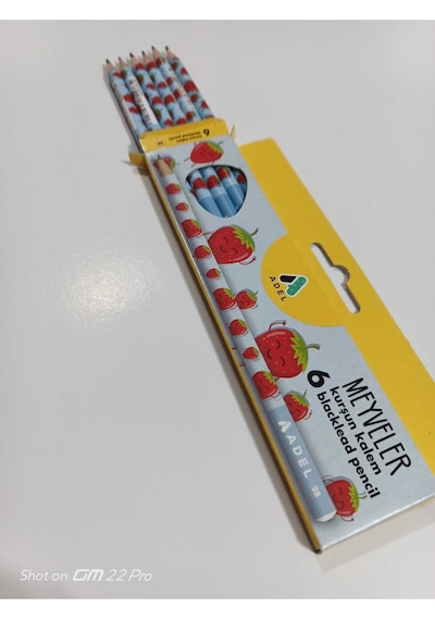 Kurşun Kalem Meyveler 6adet Kırmızı