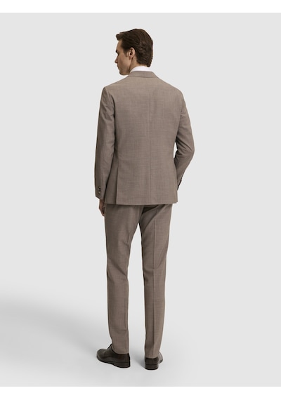 Cacharel Açık Kahverengi Slim Fit Yün Keten Karışımlı Mikro Desen Mono Yaka Takım Elbise Cacharel Açık Kahverengi Slim Fit Yün Keten Karışımlı Mikro Desen Mono Yaka Takım Elbise