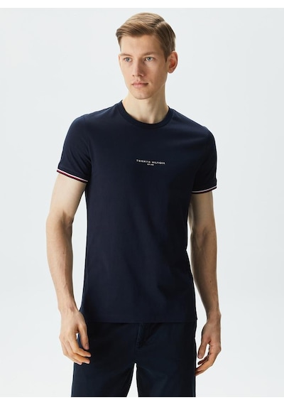 Tommyhilfiger Sıfır Yaka T-shirt Regular Fit Lacivert