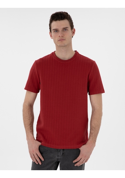 Pierre Cardin Erkek Nar Çiçeği Tişört 50302581-vr239 Nar Çiçeği