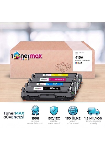Hp Color Laserjet Pro Mfp M479dn 415a Cmyk Uyumlu Toner Seti Çipli