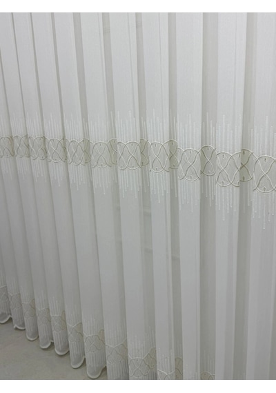 Nivemeshome V-117 Marina Gold 1/2,5 Bambu Tül Perde Çok Renkli