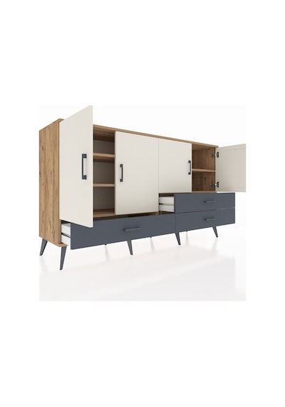 Hyperion Konsol 5 Raflı 3 Çekmeceli 4 Kapaklı 176x44x99 Çam-aytaş Çam-aytaşı/antrasit Hyperion Konsol 5 Raflı 3 Çekmeceli 4 Kapaklı 176x44x99 Çam-aytaş Çam-aytaşı/antrasit