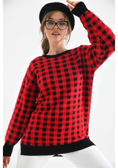 Ftz Women Kadın Kare Desen Bluz Siyah 21-6334-siyah Ftz Women Kadın Kare Desen Bluz Siyah 21-6334-siyah