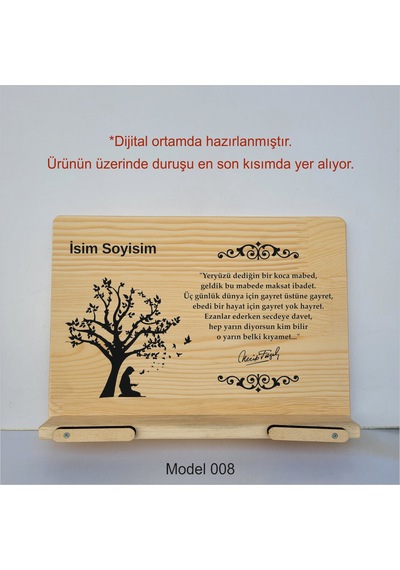 Münzevi Masaüstü Ahşap Rahle/tablet/kitap Tutucu-model008