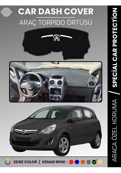 Opel Corsa D 2006-2014 Torpido Örtüsü Ön Göğüs Halı Torpido Koruma Birebir Uyum Kaymaz Özel Kesim - 984 Stiloto