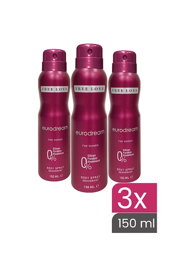 Free Love Eurodream Kadın Deodorant 3 x 150 ML