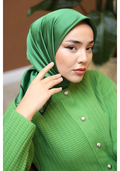 Silk Home Düz Micro Saten Eşarp 28010-14 Siyah