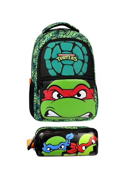 Ninja Turtles İlkokul Çantası Ve Kalemlik Çok Renkli