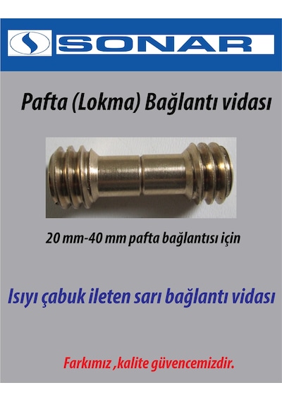 Boru Kaynak Makinası Pafta Lokma Bağlantı Vidasi 5 Li Paket