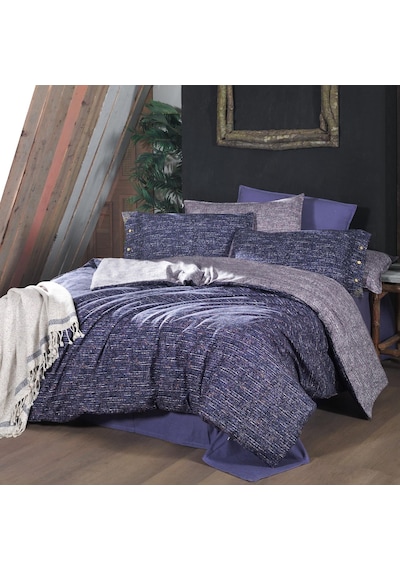 Glamis King Size Battal Boy %100 Pamuk Flanel Pazen Nevresim Takımı Lila LILA