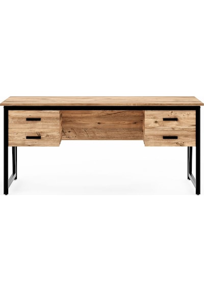 Ms2c Çalışma Masası, Ofis Masası - 70x160 Cm - Çam - 4 Çekmeceli Ms2c - 4 Çekmeceli - Çam