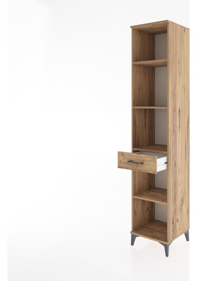 Hyperion Dolap 4 Raflı Tek Çekmeceli 44x44x221 Çam-çam Çam