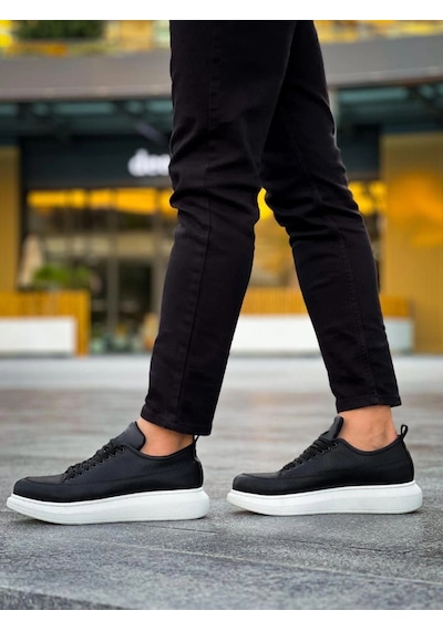 Mevese Lexa Cilt Deri Erkek Günlük Sneaker Ayakkabı - Siyah