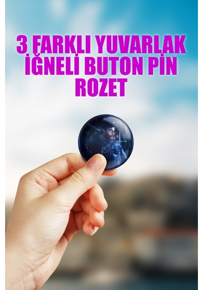 Call Of Duty Video Oyun Bilgisayar Oyunu Çanta Süsü Rozet İğneli Buton Rozet Seti 3 Adet Çok Renkli