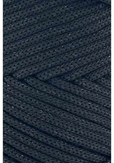 Sensy Simli 5 Mm Polyester Makrome İpi 400 Gr Siyah Supla İp Ve Çanta İpliği