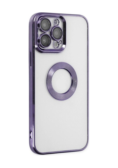 Apple İphone Uyumlu 14 Pro Max Kılıf Slot Silikon - Mor Çok Renkli
